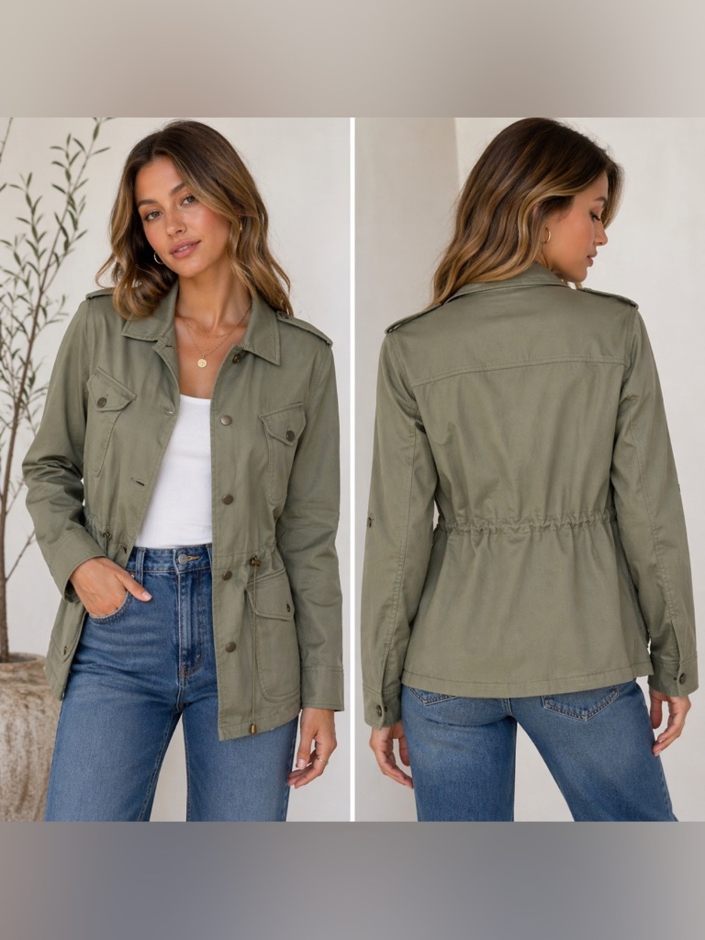 💚 Chic Green Utility Jacket – Everyday Effortless Style 💚